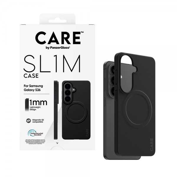 CARE by PanzerGlass Samsung Galaxy S26 -suojakuori SL1M, musta