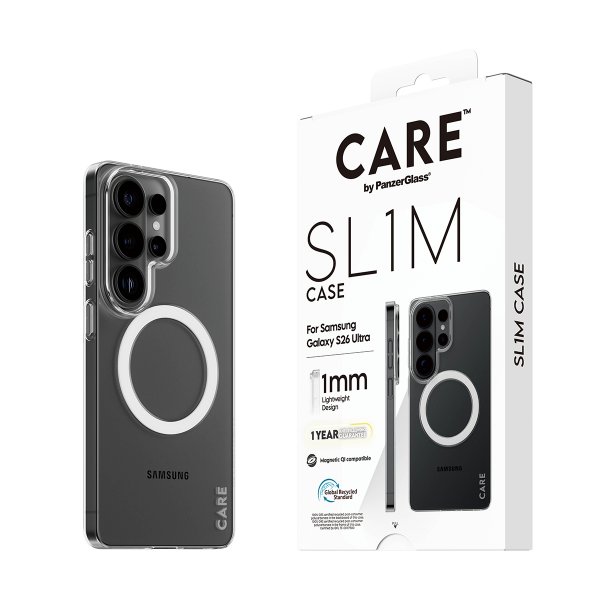 CARE by PanzerGlass Samsung Galaxy S26 Ultra -suojakuori SL1M Läpinäkyvä