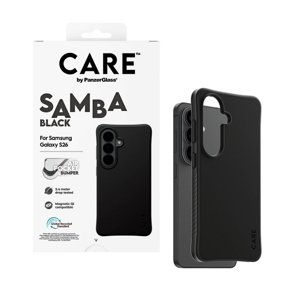 CARE by PanzerGlass Samsung Galaxy S26 Kuori Samba MagSafe Musta