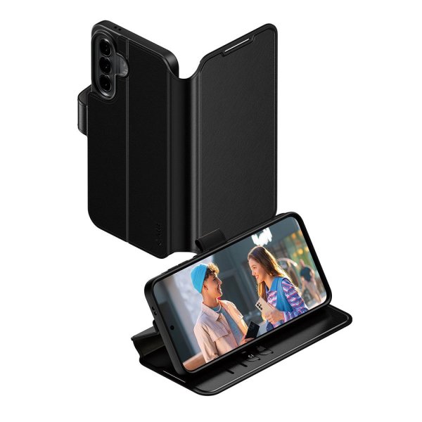 CARE by PanzerGlass Samsung Galaxy A57 Kotelo Lompakko Jalusta Musta