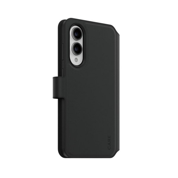 CARE by PanzerGlass Samsung Galaxy S25 Edge -kotelo Tango Two-in-One Wallet MagSafe Musta