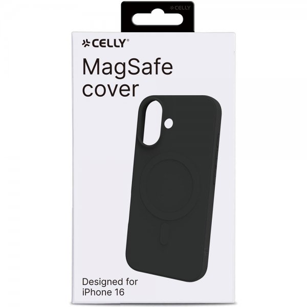 Celly iPhone 16 Suojakuori CROMOMAG Musta