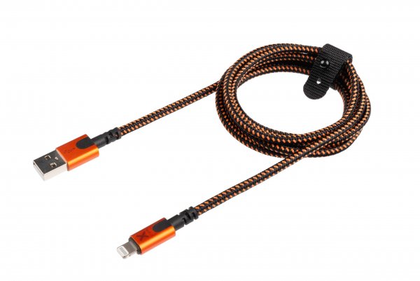 Xtorm Xtreme USB-A–Lightning-kaapeli 1,5 m musta/oranssi