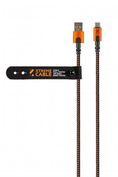 Xtorm Xtreme USB-A–USB-C-kaapeli 1,5 m musta/oranssi