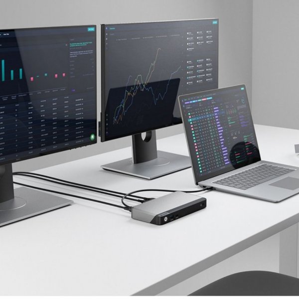 ALOGIC Prime MX2 USB-C kahden näytön DP 65 W PD -telakointiasema