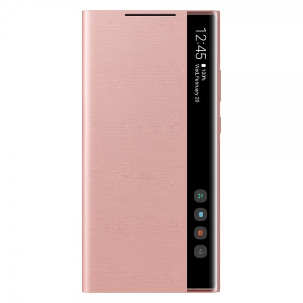 Samsung alkuperäinen Galaxy Note 20 Ultra -suojakuori Clear View Cover Mystic Bronze