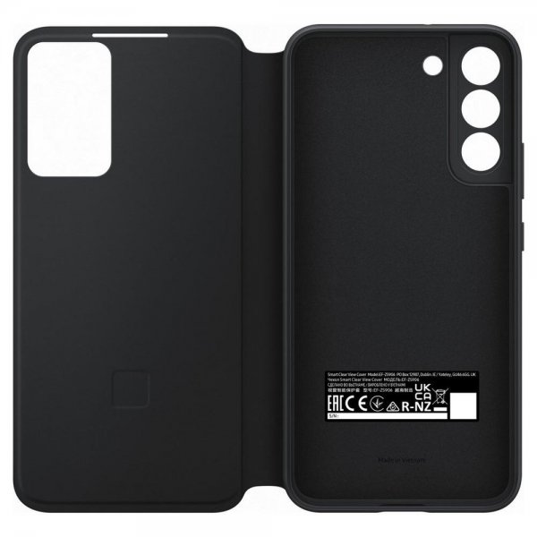 Samsung Alkuperäinen Galaxy S22 Kotelo Smart Clear View Cover Musta