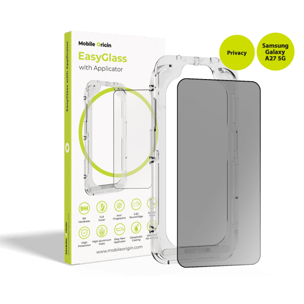 Mobile Origin Samsung Galaxy A27 Näytönsuoja EasyGlass Applicator Privacy