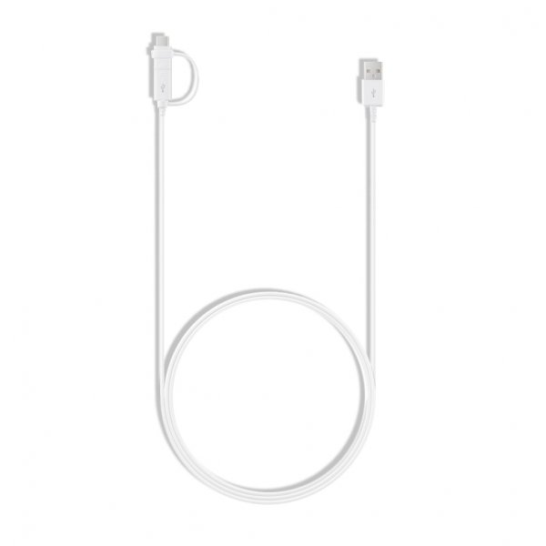 Samsung Data- ja Latauskaapeli USB Type-C/Micro-USB 1.5m Valkoinen