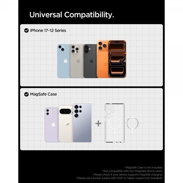 Spigen Essential 15W MagSafe -latausteline, musta