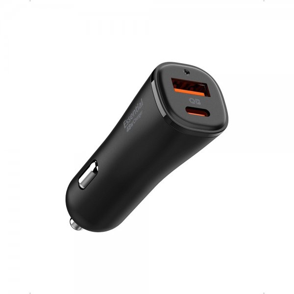 Spigen Essential Autolaturi 48W 1xUSB-C 1xUSB-A Musta