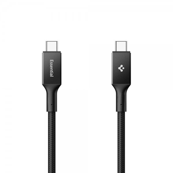 Spigen Essential USB-C–USB-C 100W 1m -kaapeli, musta
