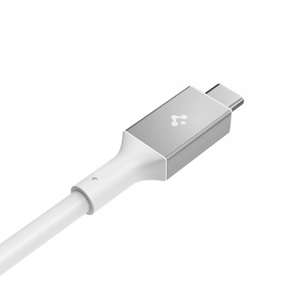 Spigen Essential USB-C–USB-C 100 W 2 m kaapeli, valkoinen