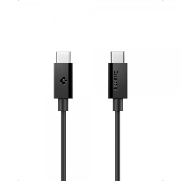 Spigen Essential USB-C–USB-C 60W 2m -kaapeli, musta