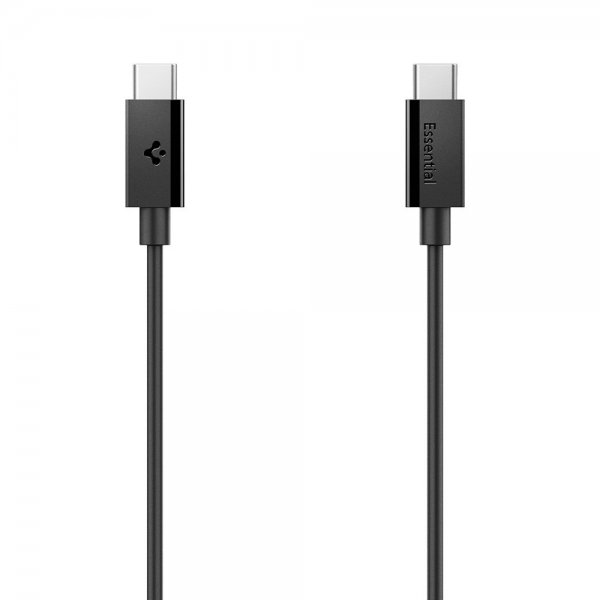Spigen Essential USB-C–USB-C 60W 2m -kaapeli, musta