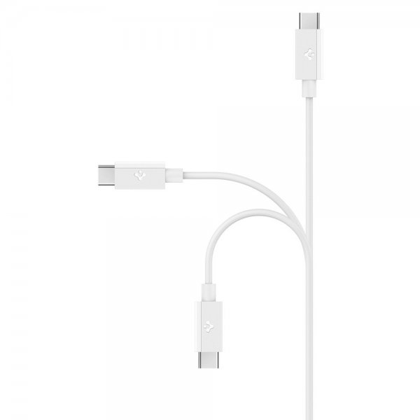 Spigen Essential USB-C–USB-C 60W 2m -kaapeli, valkoinen