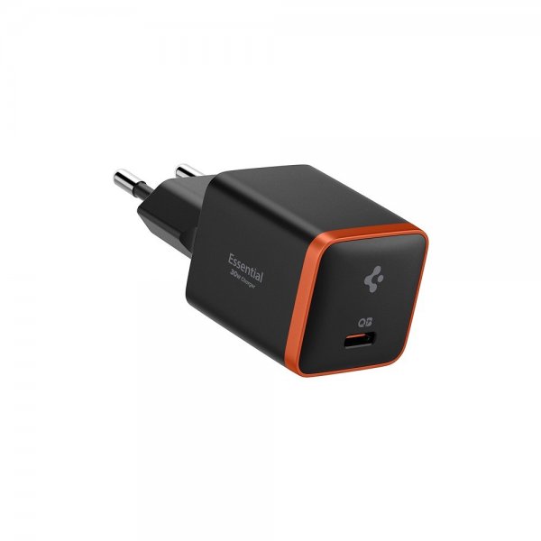 Spigen Essential -laturi, 30 W, USB-C, oranssi/musta