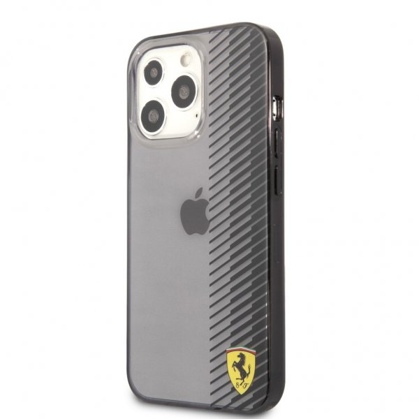 Ferrari iPhone 13 Pro Max -kuori, gradienttipainettu logo, musta