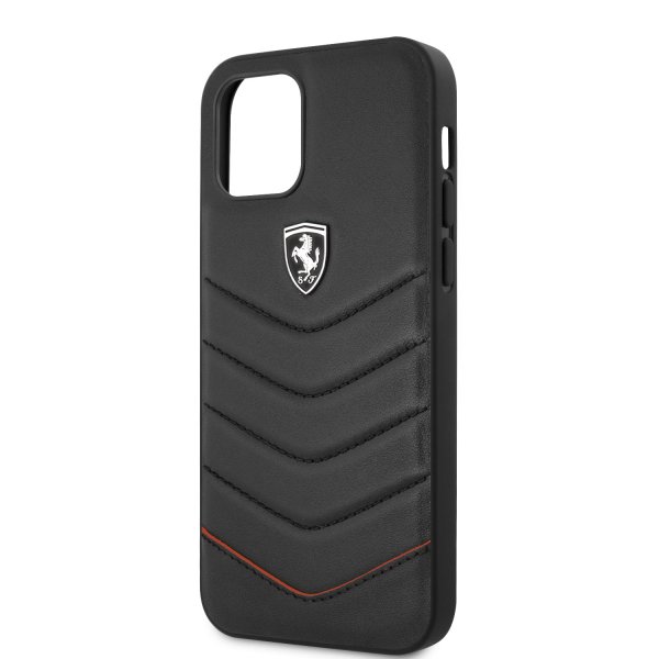 BMW iPhone 12 Pro Max Kuori Off Track Quilted Musta