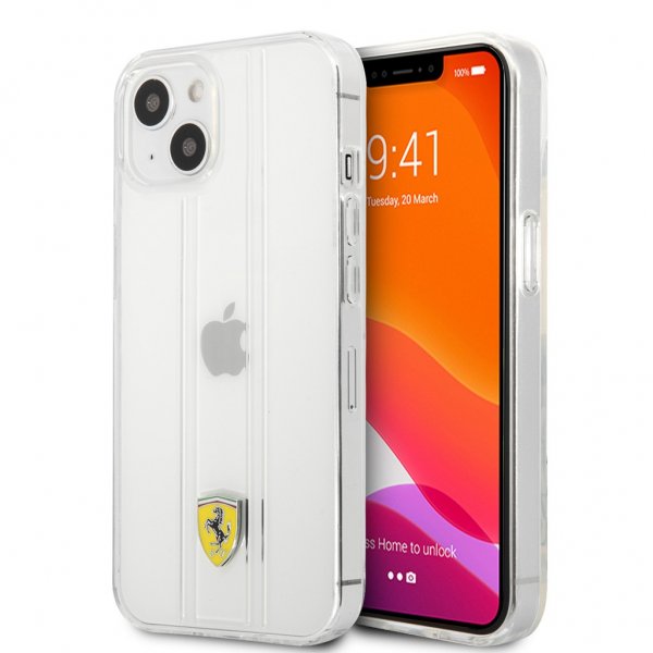 Ferrari iPhone 13 Mini Kuoret 3D Stripes Läpinäkyvä