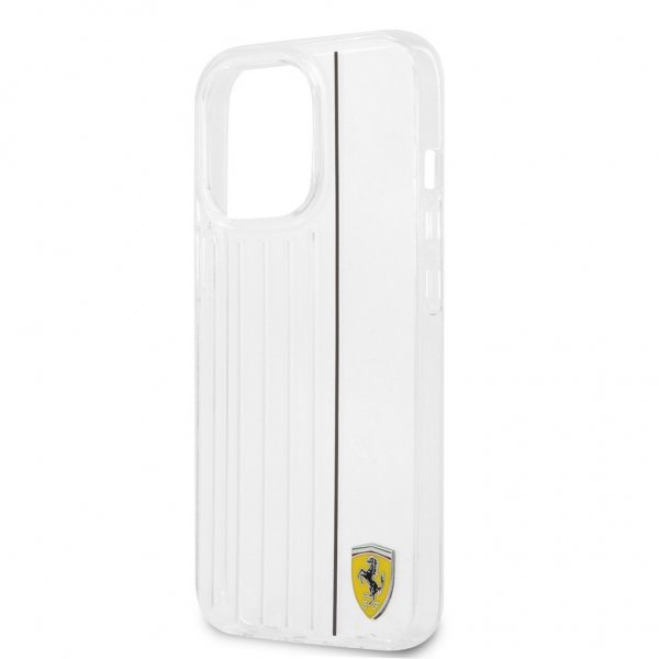 Ferrari iPhone 13 Pro Max -kuori 3D Lines Musta Läpinäkyvä