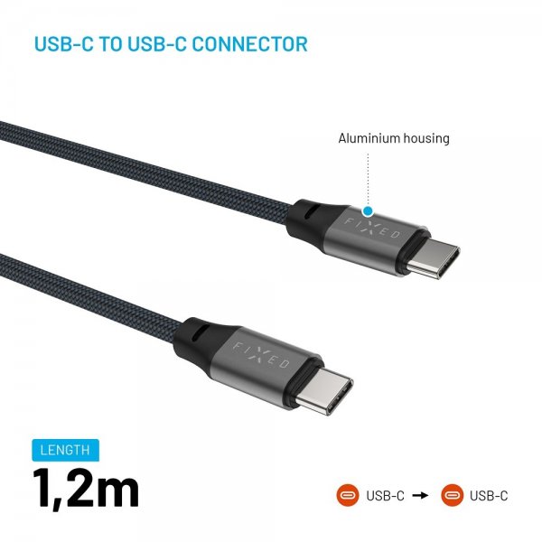 Kiinteä kaapeli Magneettinen USB-C–USB-C 240W 2m