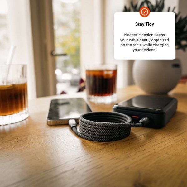 Kiinteä kaapeli Magneettinen USB-C–USB-C 240W 2m