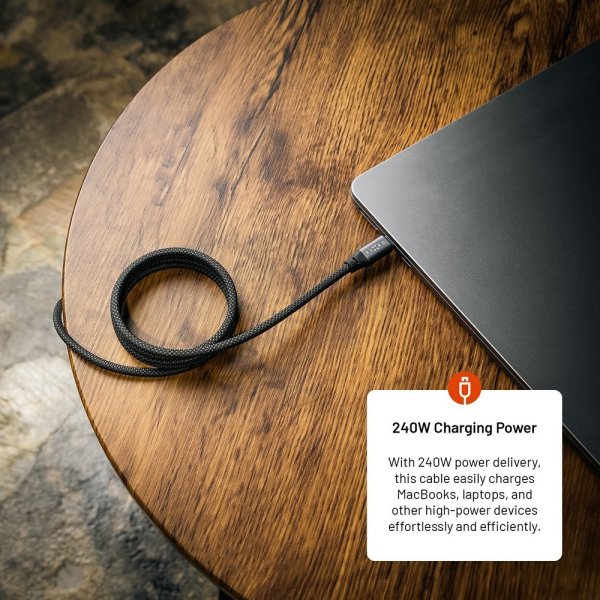 Kiinteä kaapeli Magneettinen USB-C–USB-C 240W 2m
