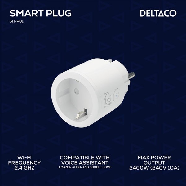 Deltaco Smart Home Kaukokytkin Älypistoke WiFi