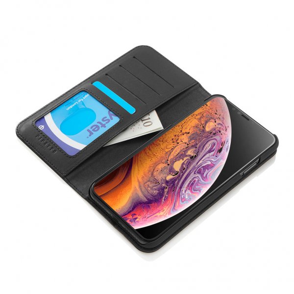 Pipetto iPhone X/Xs Kotelo irrotettavalla kuorella Magnetic Folio Musta