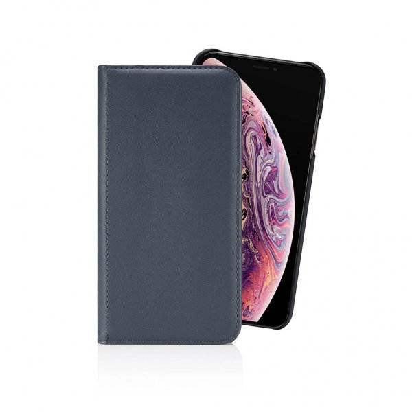 Pipetto iPhone X/Xs Kotelo Magnetic Folio Laivastonsininen