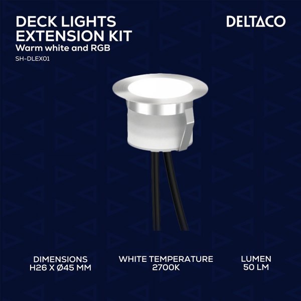 Deltaco Smart Home Jatkosarja SH-DLK01 Parvekkeen valaistukseen 5-pakkaus