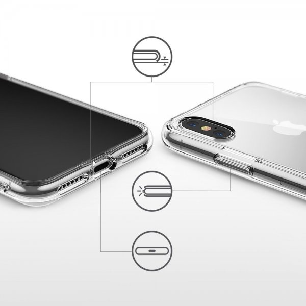 Ringke iPhone X/Xs Fusion Clear -suojakuori