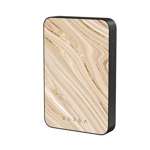 Burga Powerbank MagSafe 5000 mAh Full Glam Metallinharmaa