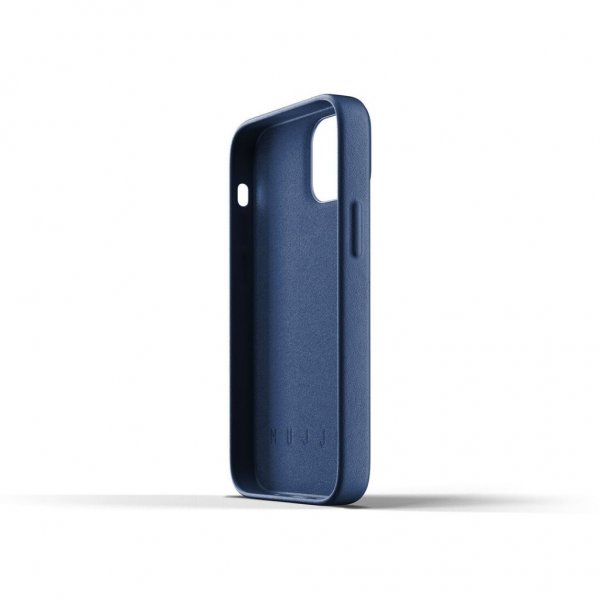 Mujjo iPhone 13 Mini -kuori, kokonahkainen suojakuori, musta