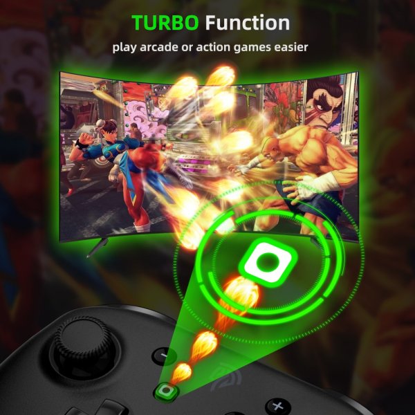 EasySMX Bayard 9124 Switch/Android/PC Ohjelmoitava Langaton Peliohjain Musta