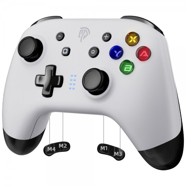 EasySMX Bayard 9124 Switch/Android/PC Ohjelmoitava langaton peliohjain, valkoinen