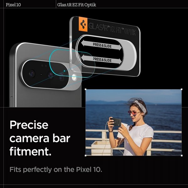 Spigen Google Pixel 10 Kameran suojalasi Glas.tR EZ Fit Optik, 2 kpl