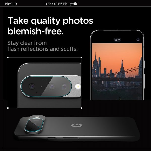 Spigen Google Pixel 10 Kameran suojalasi Glas.tR EZ Fit Optik, 2 kpl