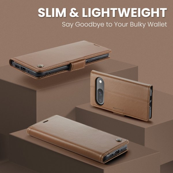 CaseMe Google Pixel 9/9 Pro/Pixel 10/10 Pro Kotelo 023 Series Ruskea