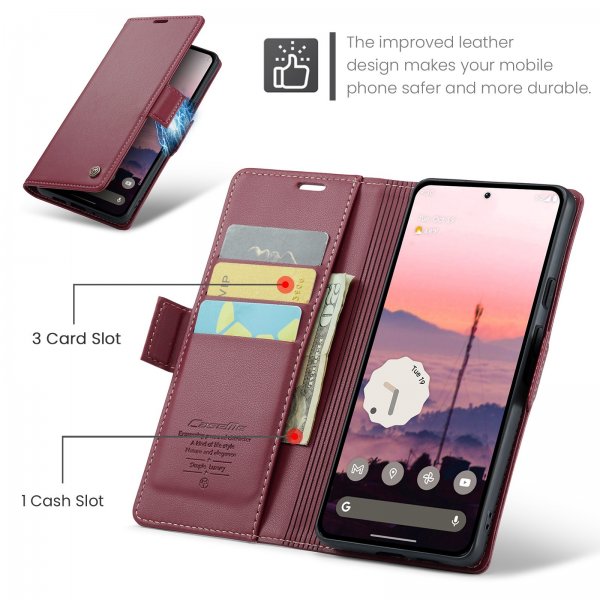 CaseMe Google Pixel 9/9 Pro/Pixel 10/10 Pro Kotelo 023 Series Punainen