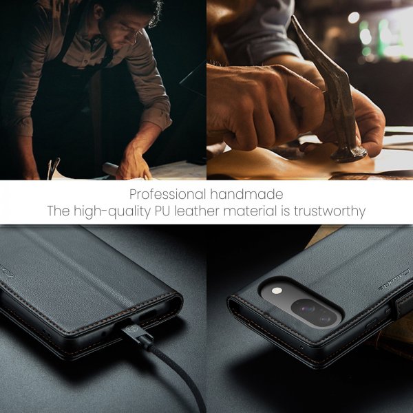 CaseMe Google Pixel 9/9 Pro/Pixel 10/10 Pro -suojakuori 023 Series, musta