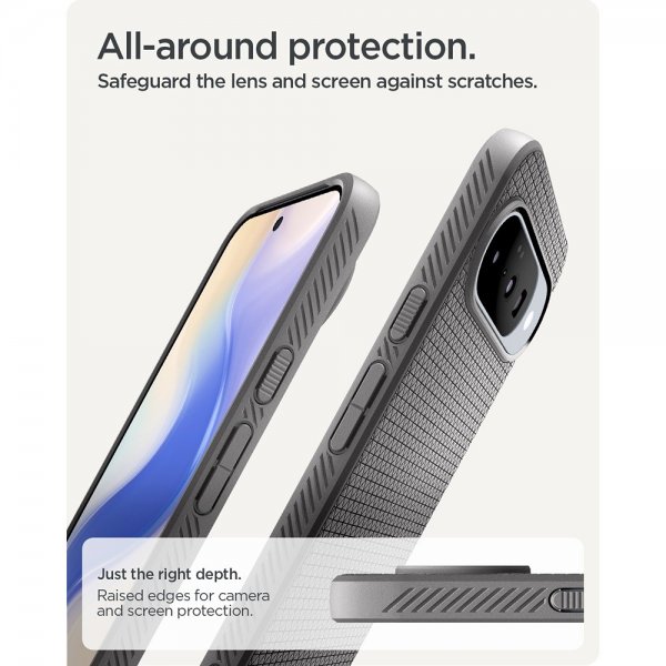 Spigen Google Pixel 10/Pixel 10 Pro Suojakuori Liquid Air MagFit Marble Gray