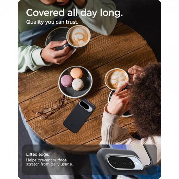 Spigen Google Pixel 10/Pixel 10 Pro -suojakuori Nano Pop MagFit Black Sesame