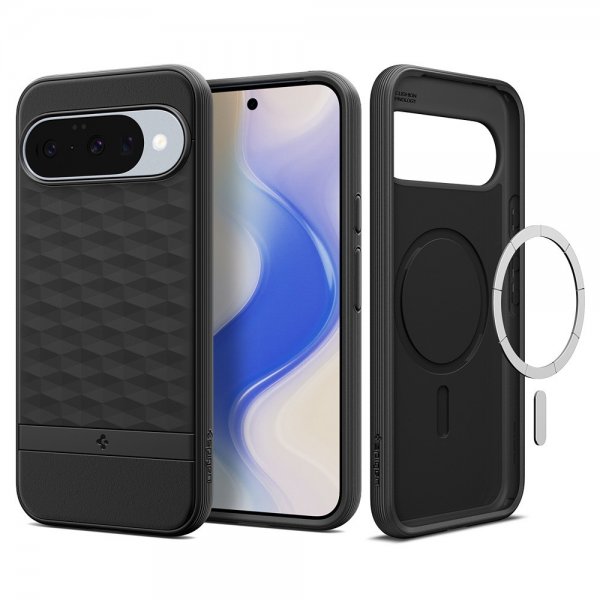 Spigen Google Pixel 10/Pixel 10 Pro Suojakuori Parallax MagFit Matte Black