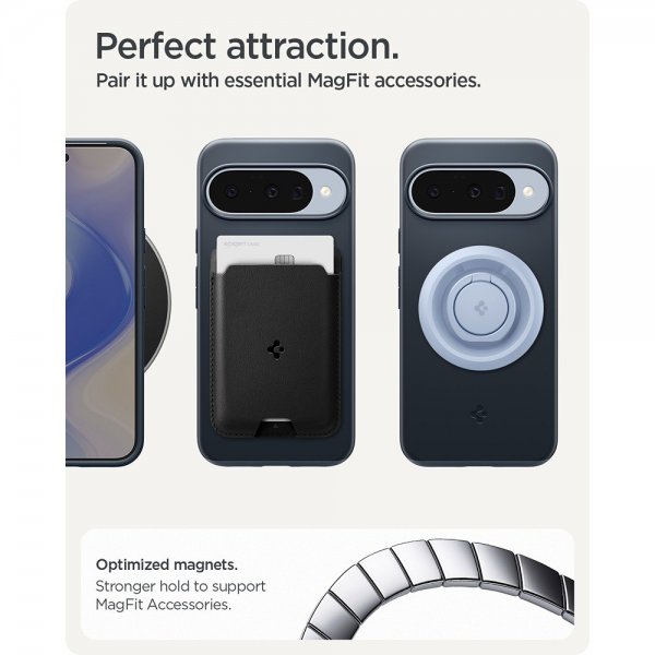 Spigen Google Pixel 10/Pixel 10 Pro Suojakuori Thin Fit MagFit Metal Slate