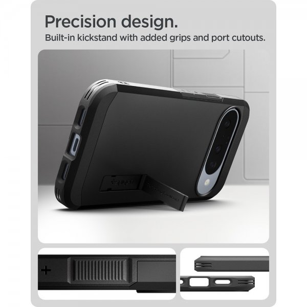 Spigen Google Pixel 10/Pixel 10 Pro Suojakuori Tough Armor MagFit Musta