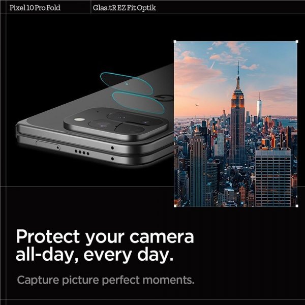 Spigen Google Pixel 10 Pro Fold Kamerasuojalasi.tR EZ Fit Optics 2-pakkaus