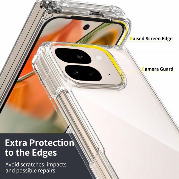 Nordic Covers Google Pixel 10 Pro Fold -suojakuori, Feather Series, läpinäkyvä