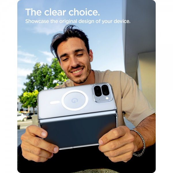 Spigen Google Pixel 10 Pro Fold Kotelo Ultra Hybrid MagFit Clear White